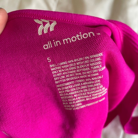 Hot pink All in Motion sports bra. Size Small. Never worn. - Picture 2 of 3